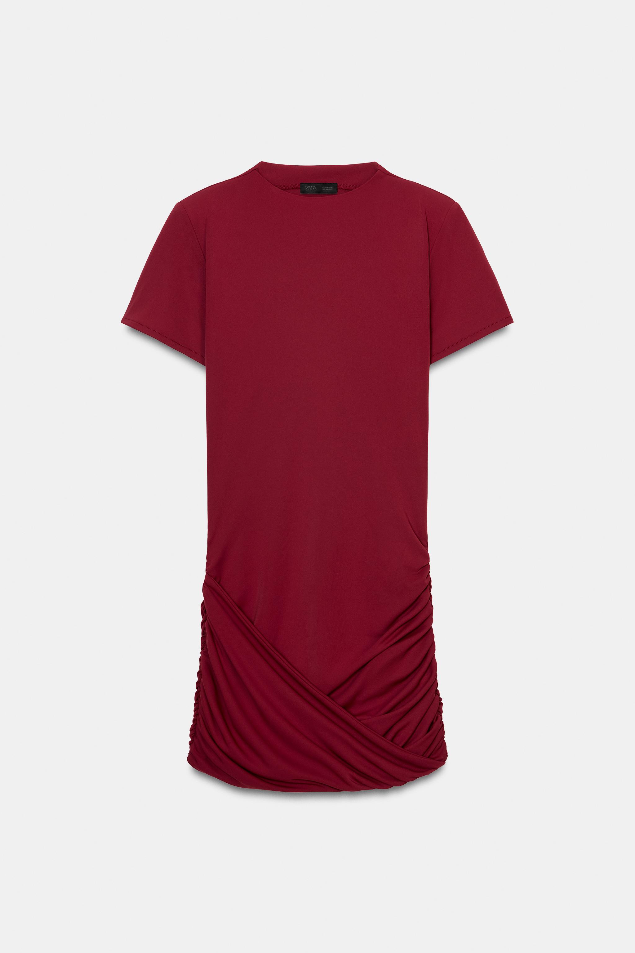ROBE DRAPÉE À ÉPAULETTES